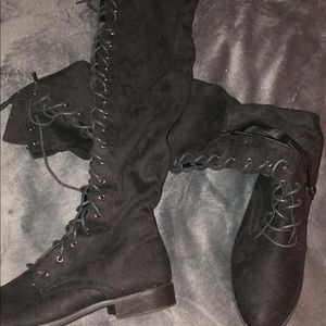 Black Laceup boots